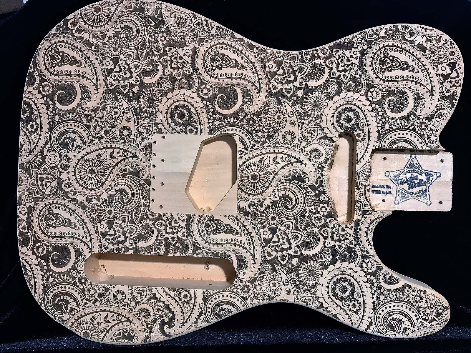 Skulls, Swamp Ash Telecaster Electric Guitar Body UNFINISHED Laser Etched Designs 